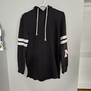 Black Hoodie with White Stripes